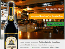 Tablet Screenshot of neuzeller-bier.de